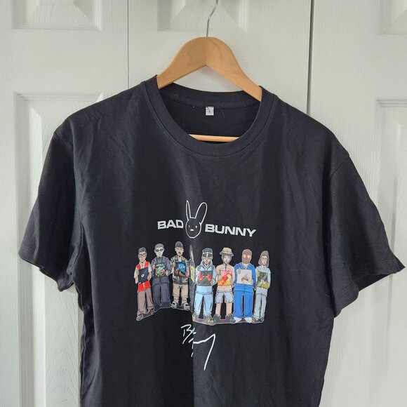 Bad Bunny Black Short Sleeve Graphic T-Shirt - Picture 8 of 9